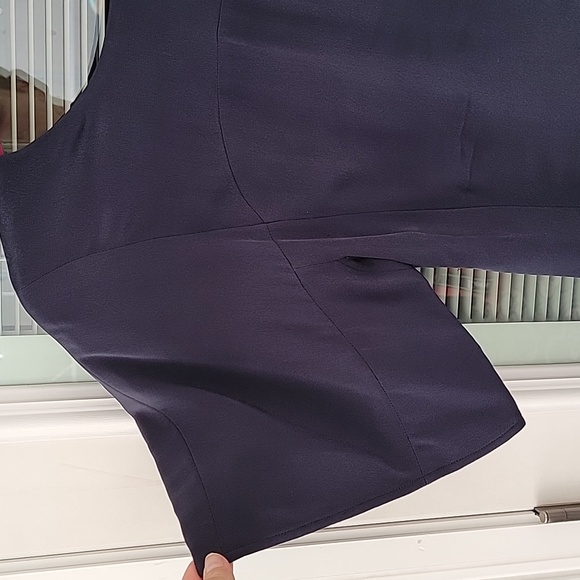 Rebecca Minkoff Silk Mini Dress Navy Blue Sz 2 - Picture 6 of 16